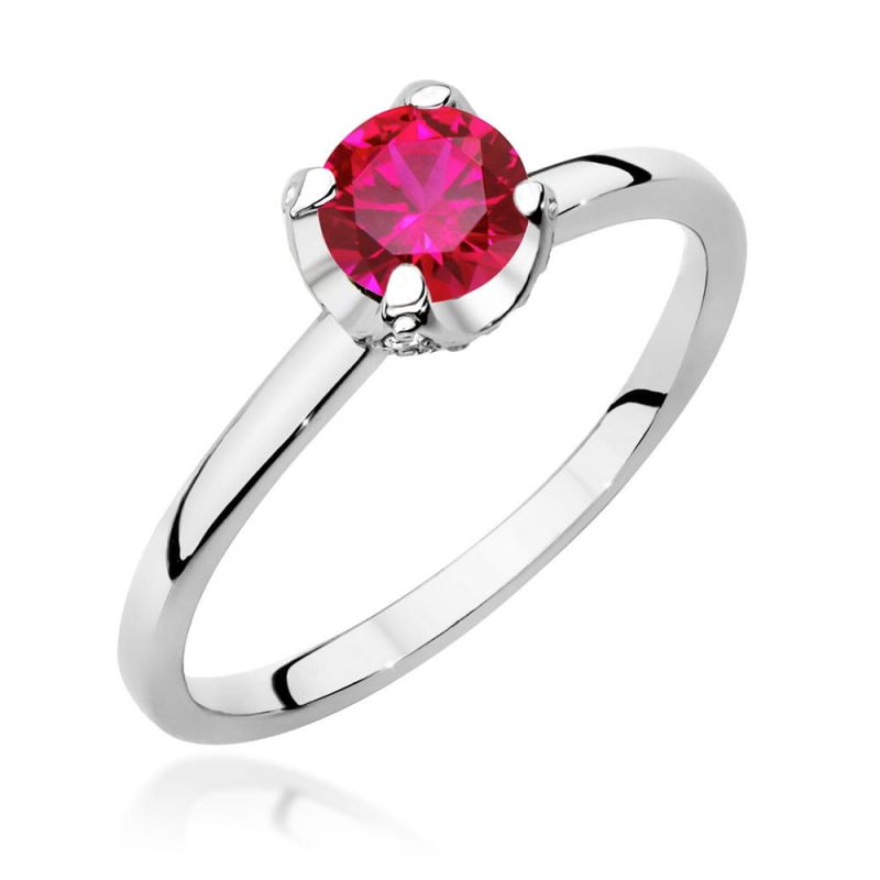 W556 Ruby prsteň 0,60ct biele zlato Au 585/1000 2