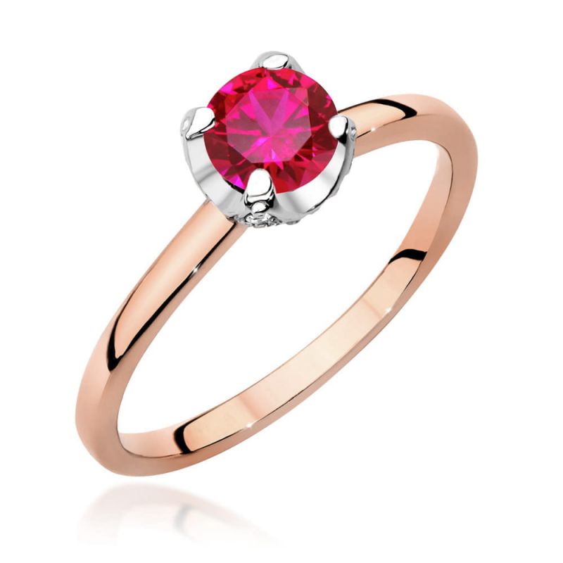 W556 Ruby prsteň 0.60ct ružové zlato Au 585/1000 2