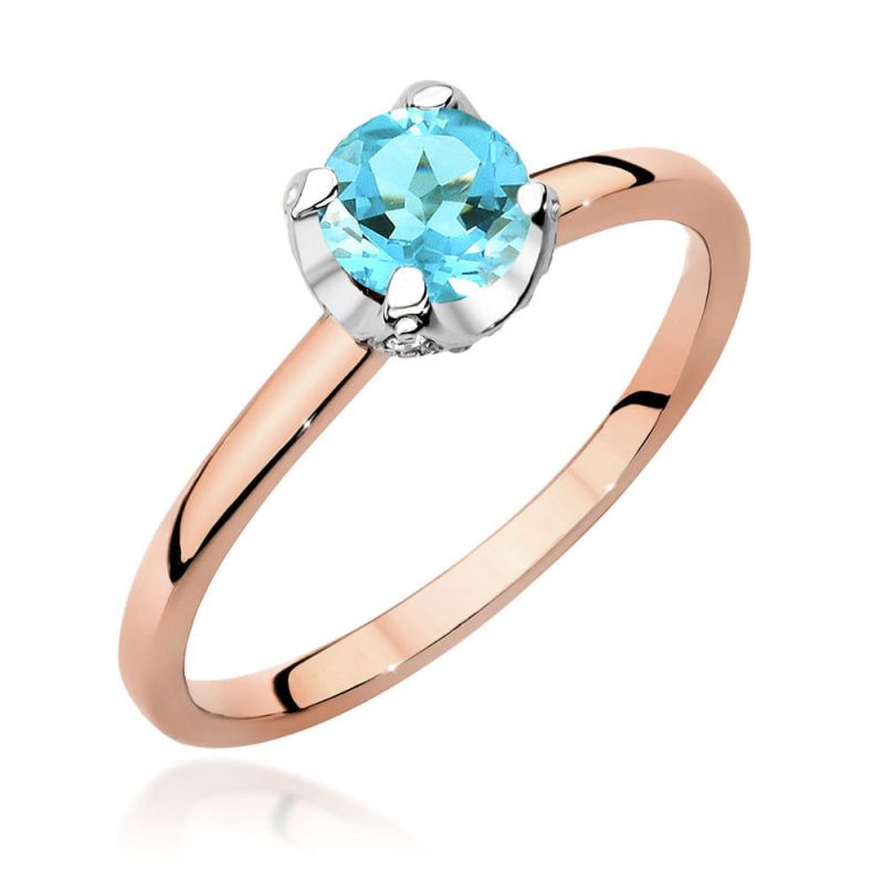 W556 Topaz prsteň 0,50ct ružové zlato Au 585/1000 2