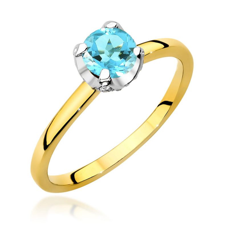 W556 Topaz prsteň 0,50ct žlté zlato Au 585/1000 2