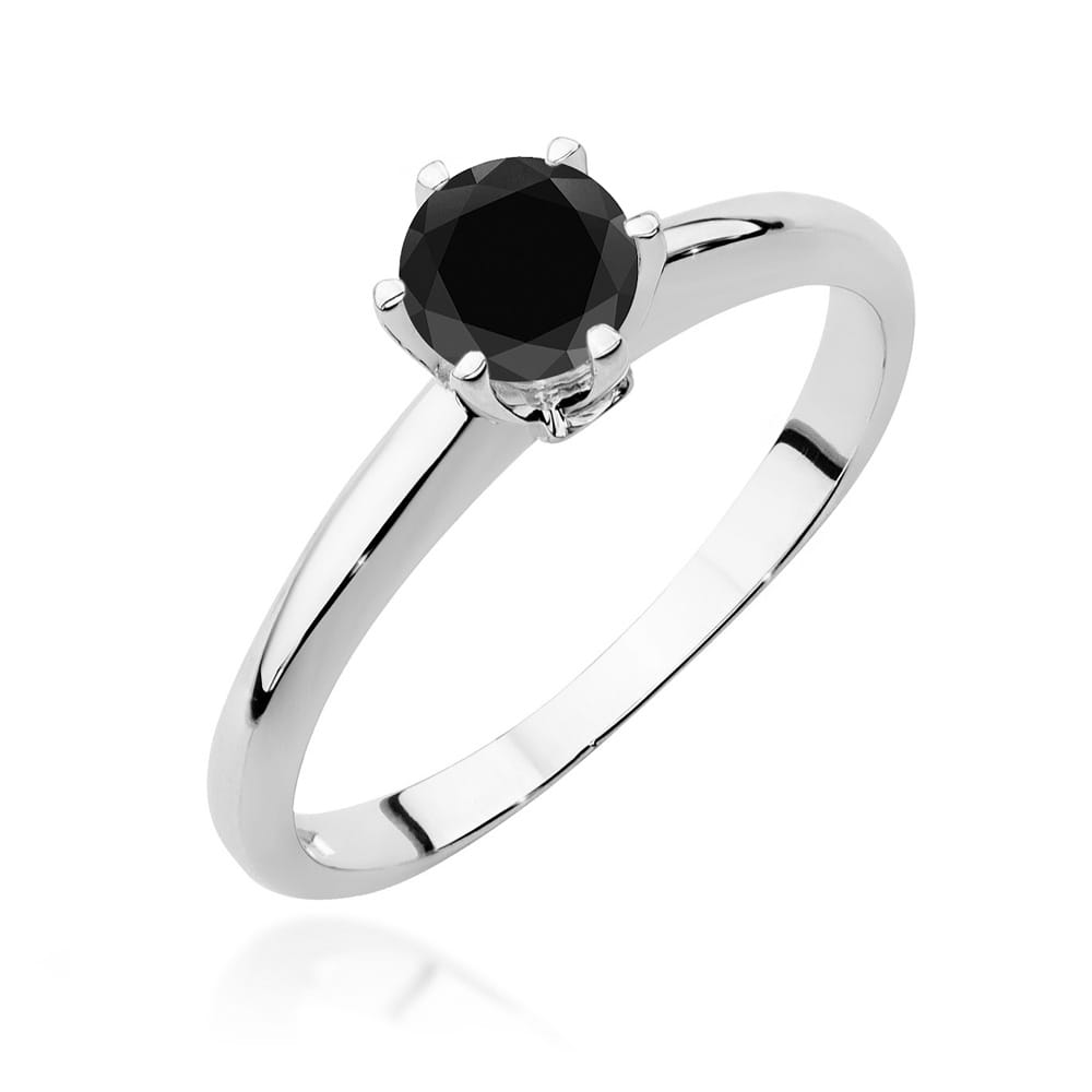 W557 Prsteň Black Diamond 0,50ct biele zlato Au 585/1000 2