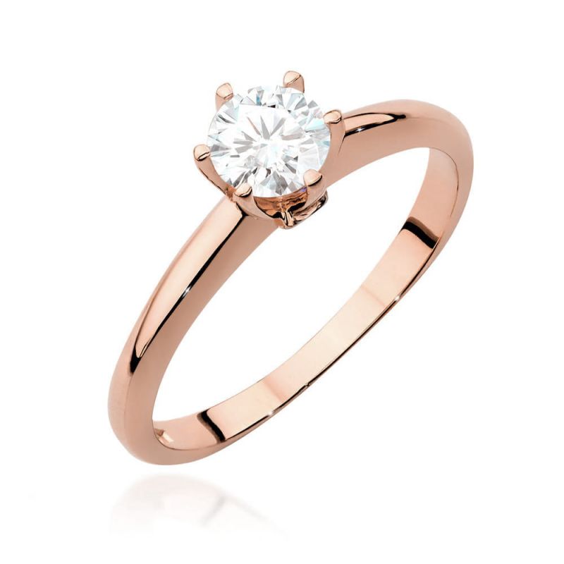 W557 prsteň White Sapphire 0.60ct ružové zlato Au 585/1000 2