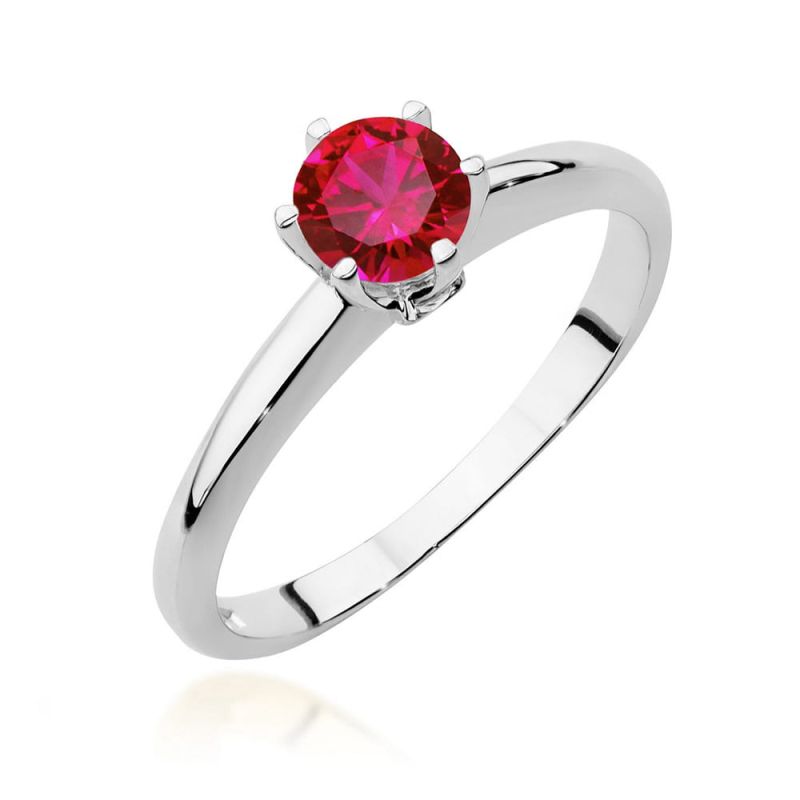 W557 Ruby prsteň 0,60ct biele zlato Au 585/1000 2