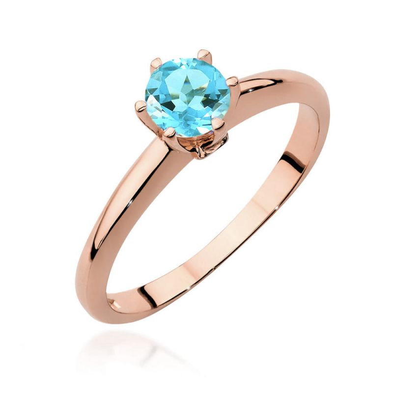 W557 Topaz prsteň 0,50ct ružové zlato Au 585/1000 2
