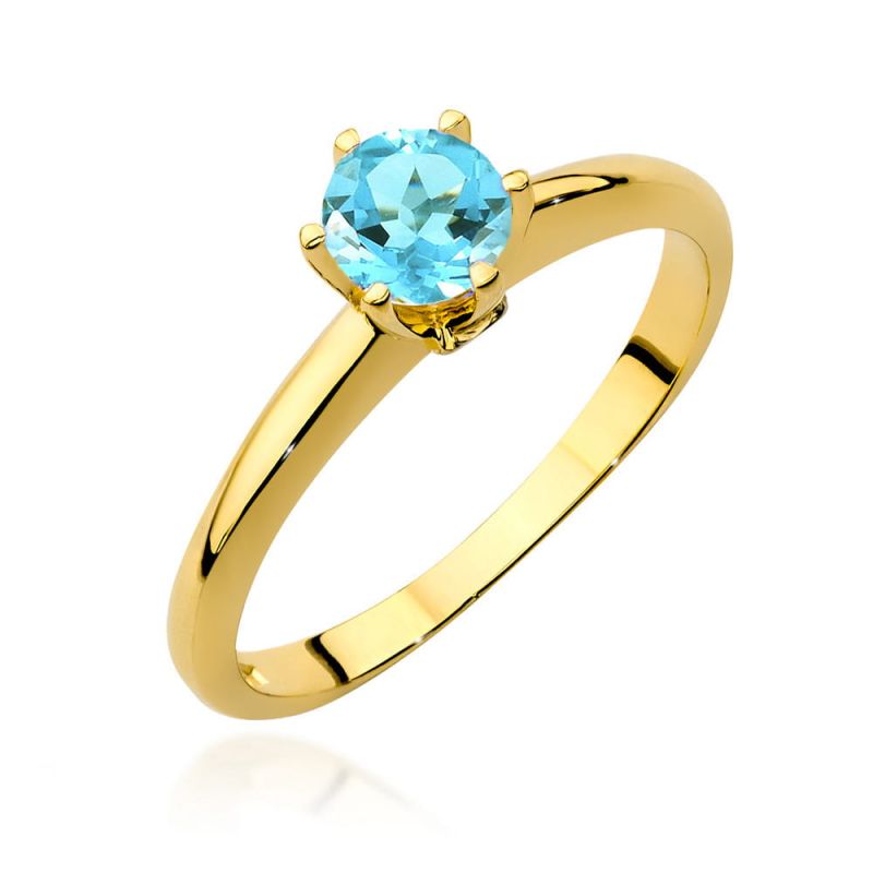W557 Topaz prsteň 0,50ct žlté zlato Au 585/1000 2