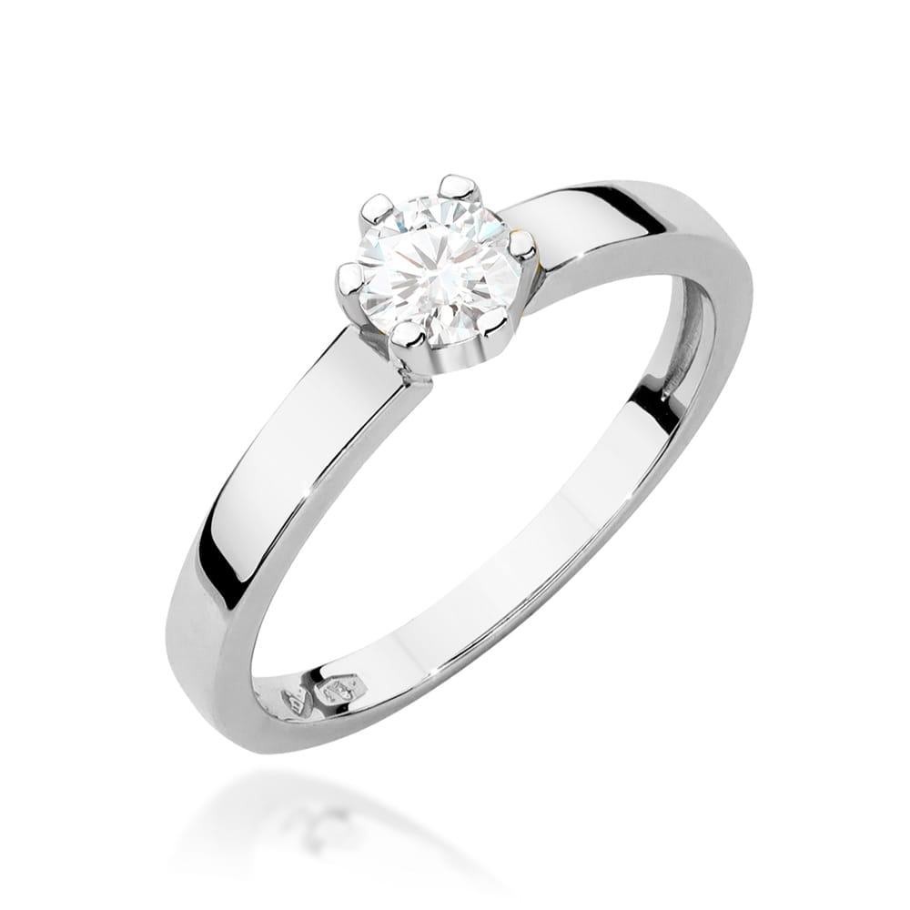 W562 Diamantový prsteň 0,25ct biele zlato Au 585/1000 2