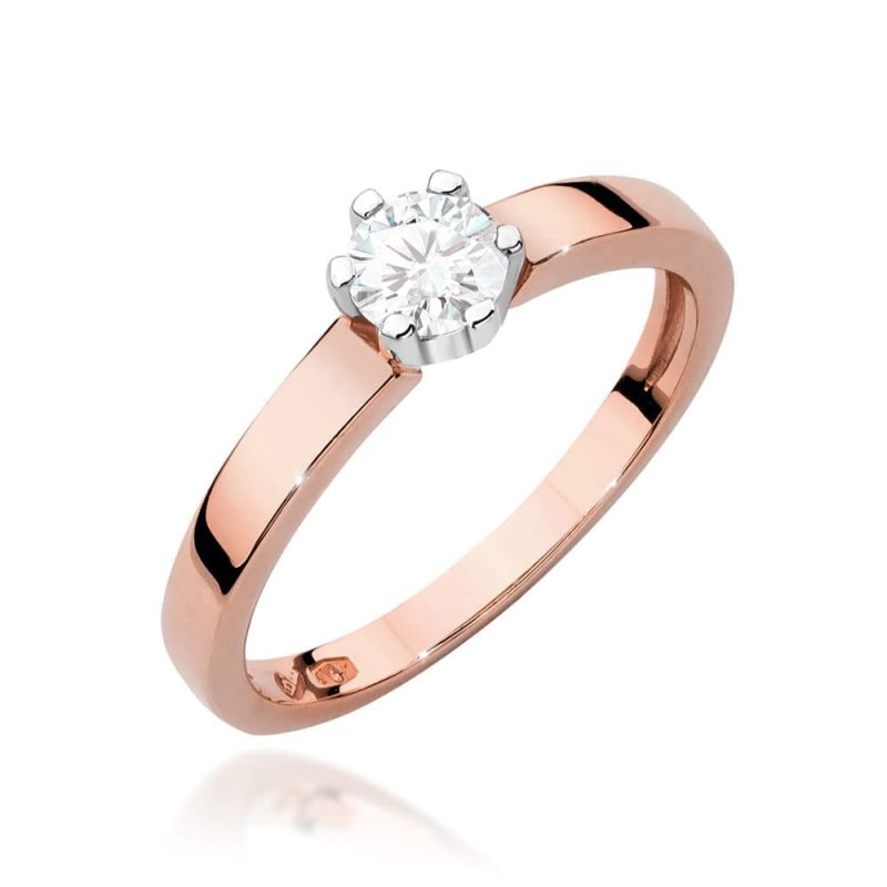 W562 Diamantový prsteň 0,25ct ružové zlato Au 585/1000 2