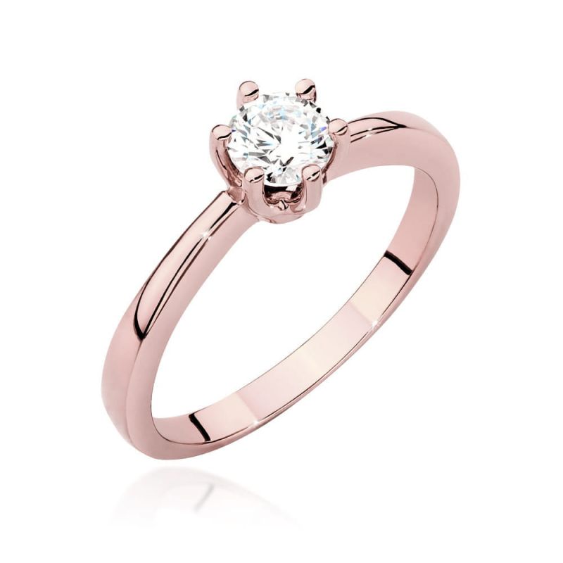 W563 Diamantový prsteň 0,40ct ružové zlato Au 585/1000 2