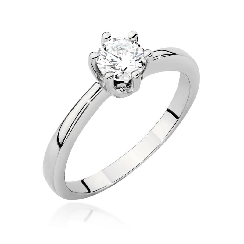 W563 Diamantový prsteň 0,50ct biele zlato Au 585/1000 2