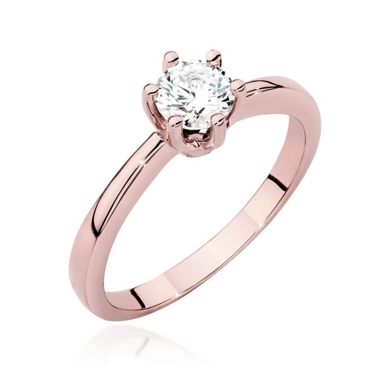 W563 Diamantový prsteň 0,50ct ružové zlato Au 585/1000 2