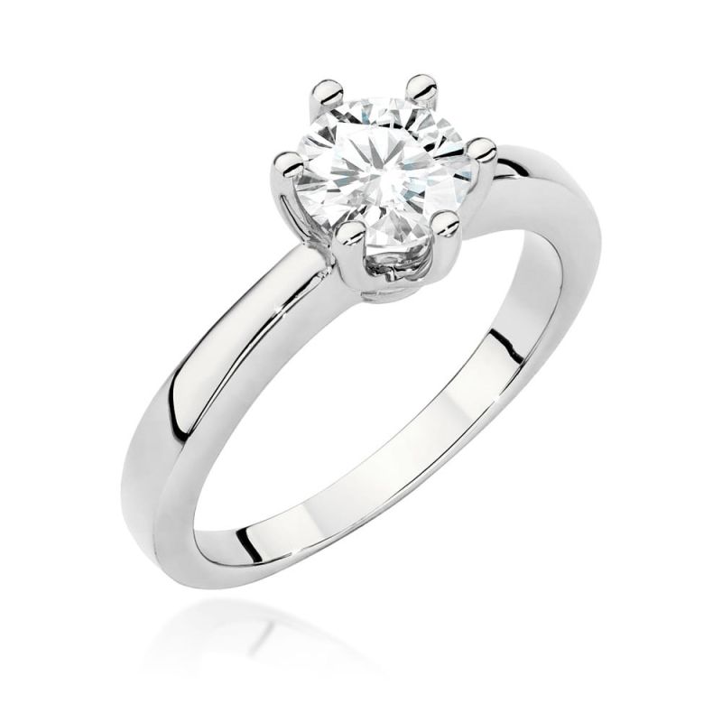 W563 Diamantový prsteň 0,70ct biele zlato Au 585/1000 2