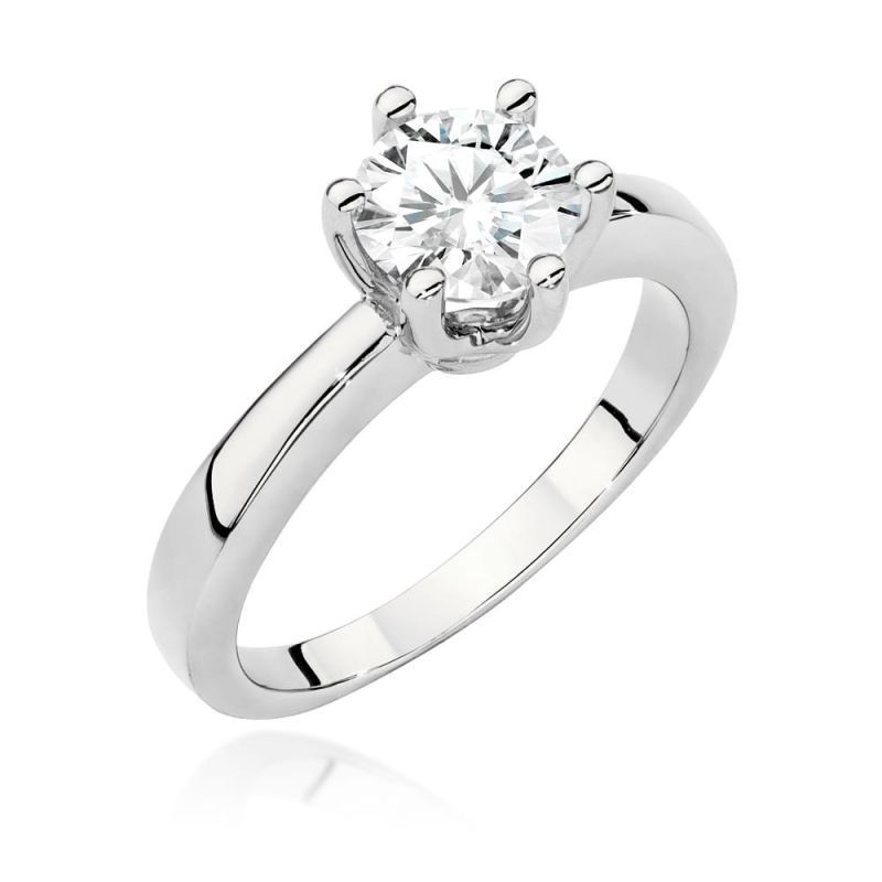 W563 Diamantový prsteň 1,00ct biele zlato Au 585/1000 2