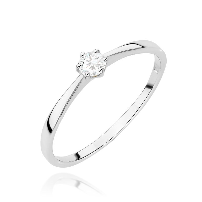 W579 Diamantový prsteň 0,10ct biele zlato Au 585/1000 2