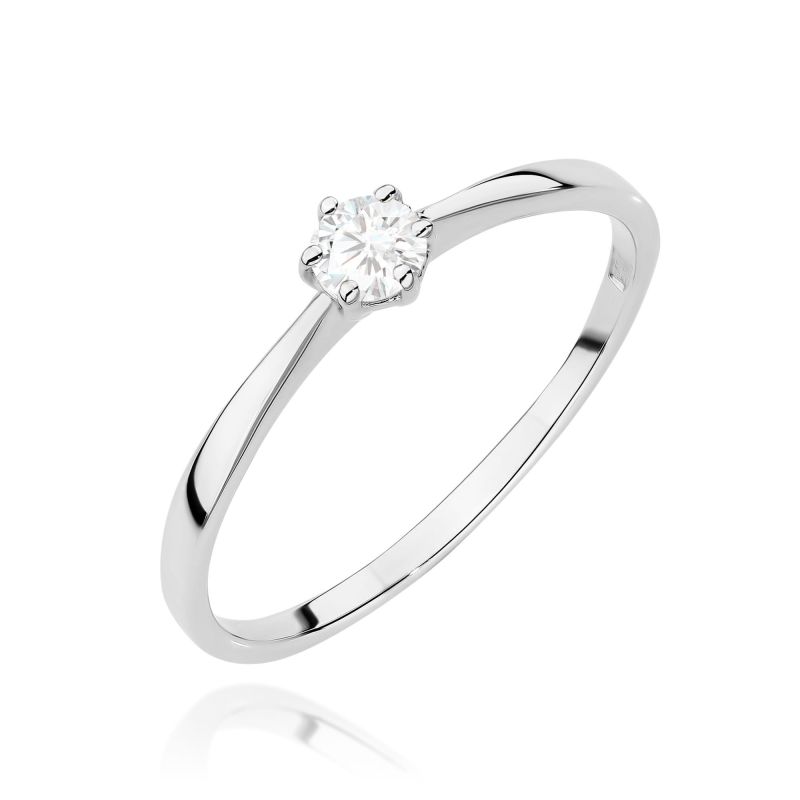 W579 Diamantový prsteň 0,15ct biele zlato Au 585/1000 2