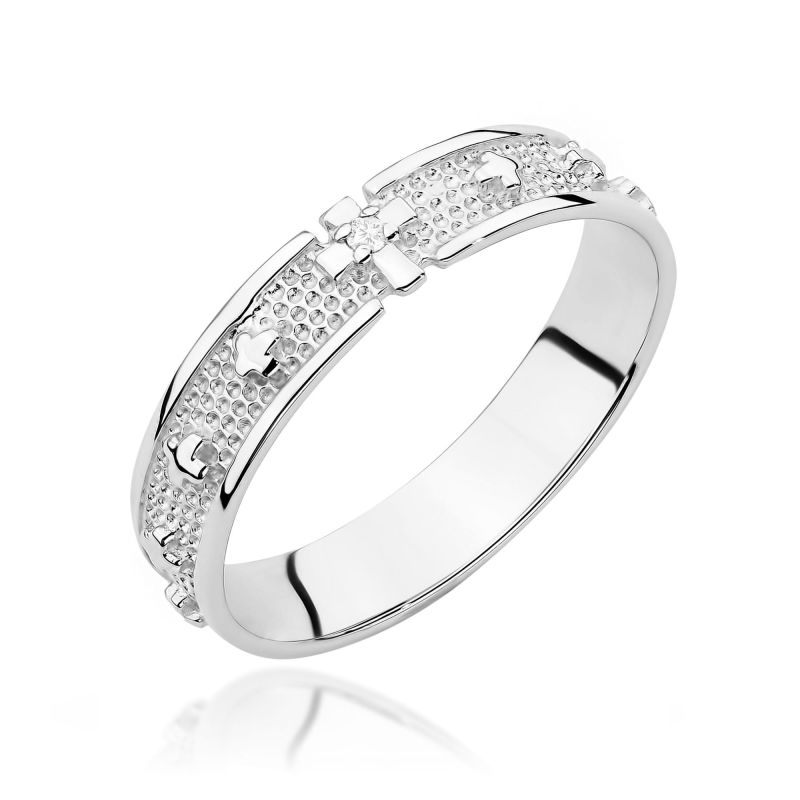 W580 Diamantový prsteň 0.0086ct biele zlato Au 585/1000 2