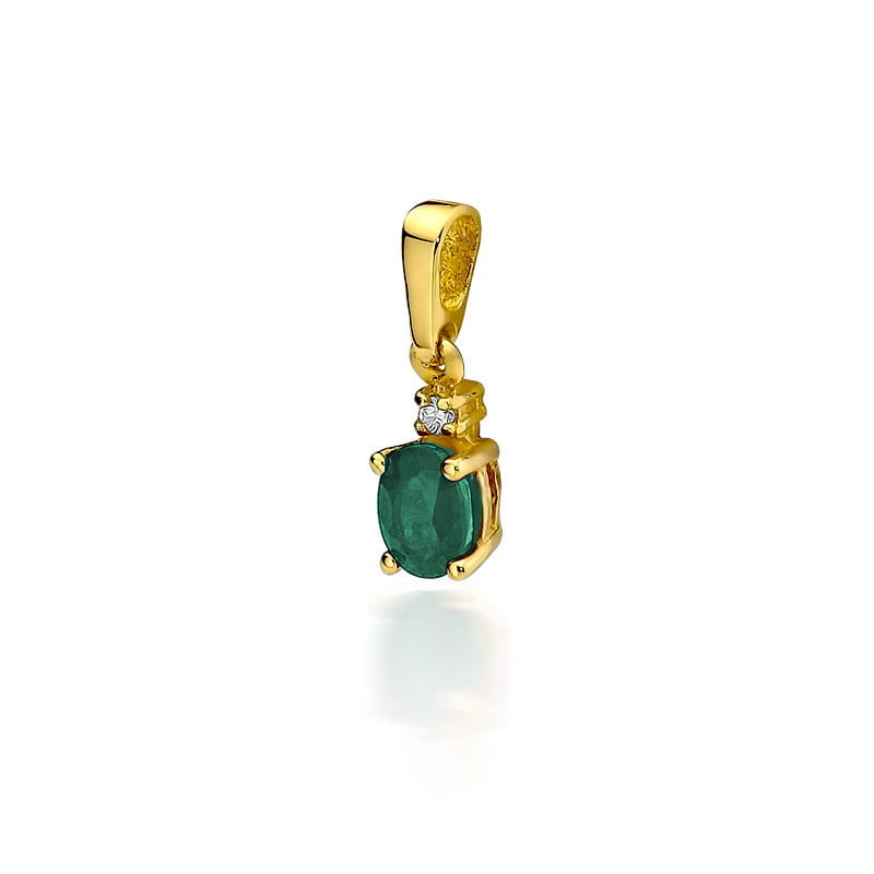 Z001 Smaragdový prívesok 0,40ct žlté zlato Au 585/1000 2