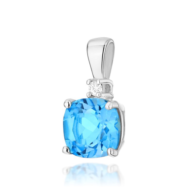 Z003 Topaz prívesok 1.10ct biele zlato Au 585/1000 2