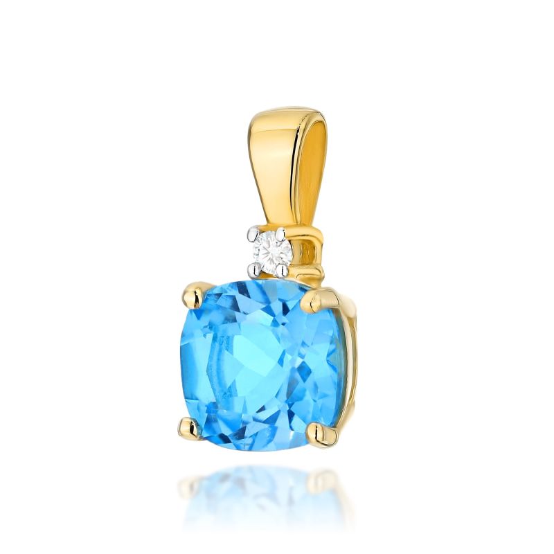 Z003 Topaz prívesok 1.10ct žlté zlato Au 585/1000 2