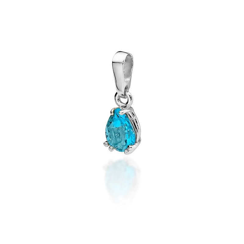 Z006 Topaz prívesok 0.90ct biele zlato Au 585/1000 2