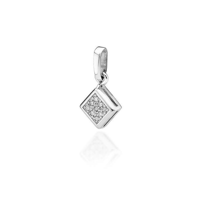 Z036 prívesok s diamantmi biele zlato Au 585/1000 2