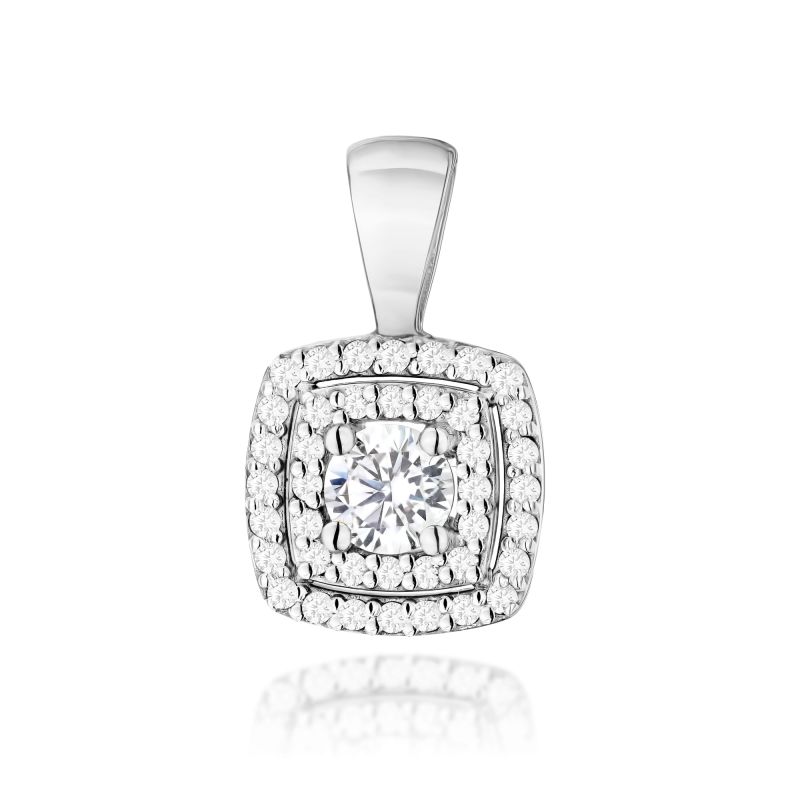 Z0506 prívesok s Laboratory Diamonds biele zlato Au 585/1000 2