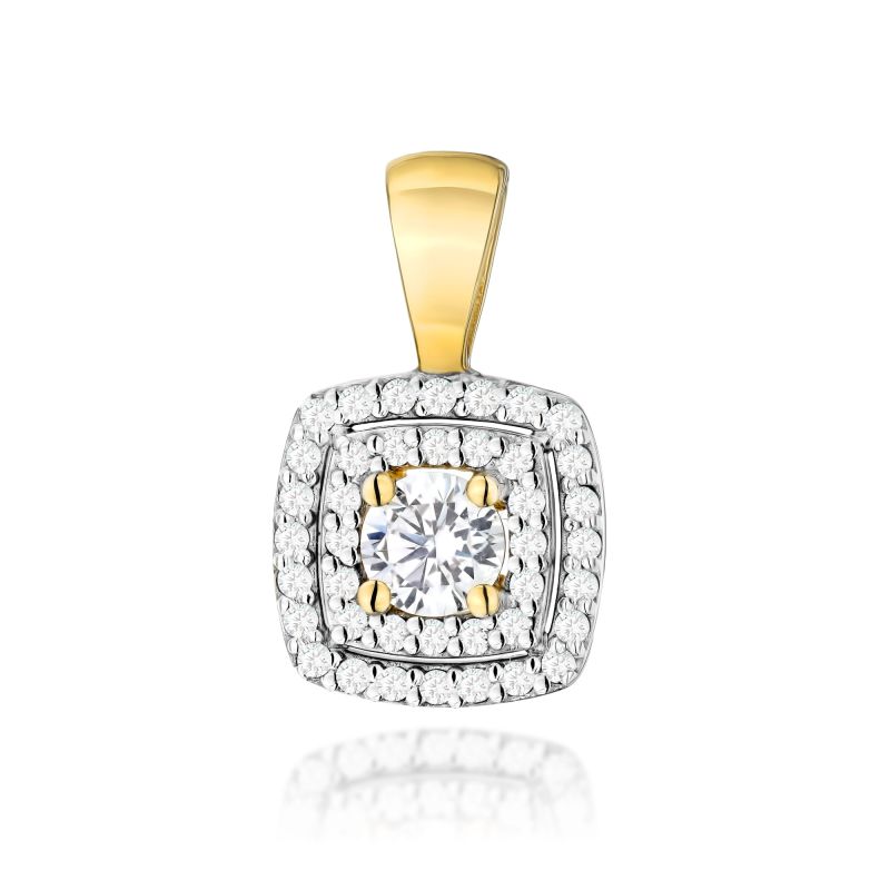 Z0506 prívesok s Laboratory Diamonds žlté zlato Au 585/1000 2