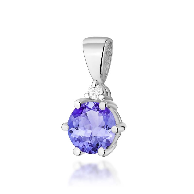 Z076 Tanzanite prívesok 0.50ct biele zlato Au 585/1000 2
