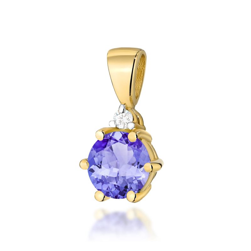 Z076 Tanzanite prívesok 0.50ct žlté zlato Au 585/1000 2