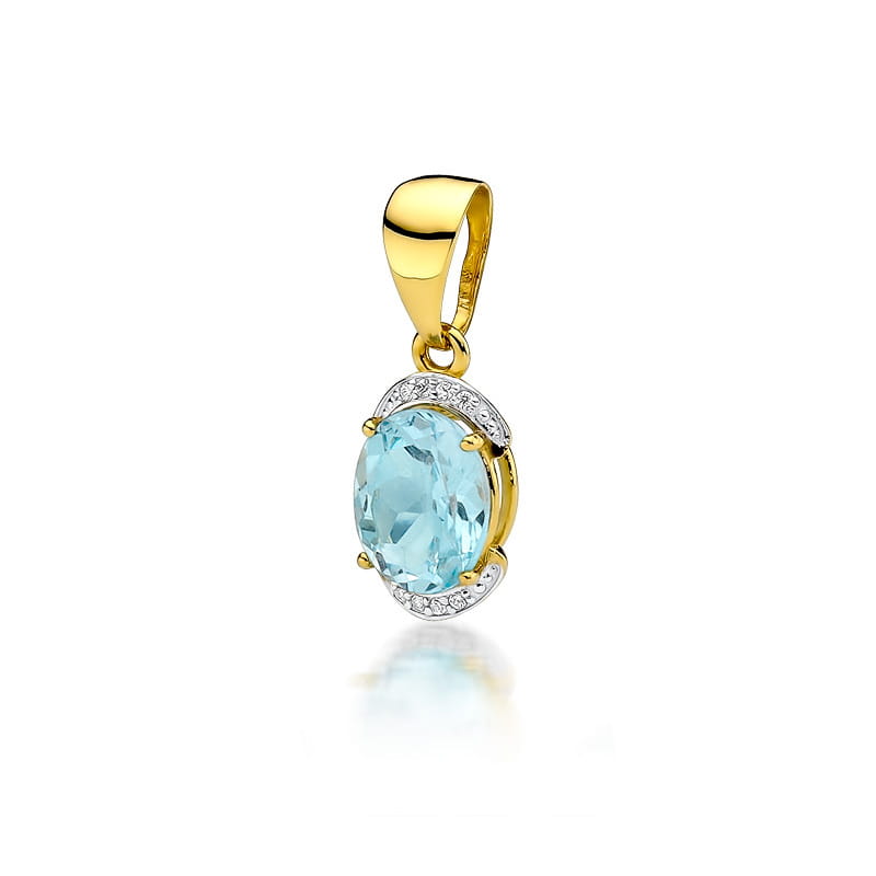 Z150 Topaz prívesok 3.00ct žlté zlato Au 585/1000 2
