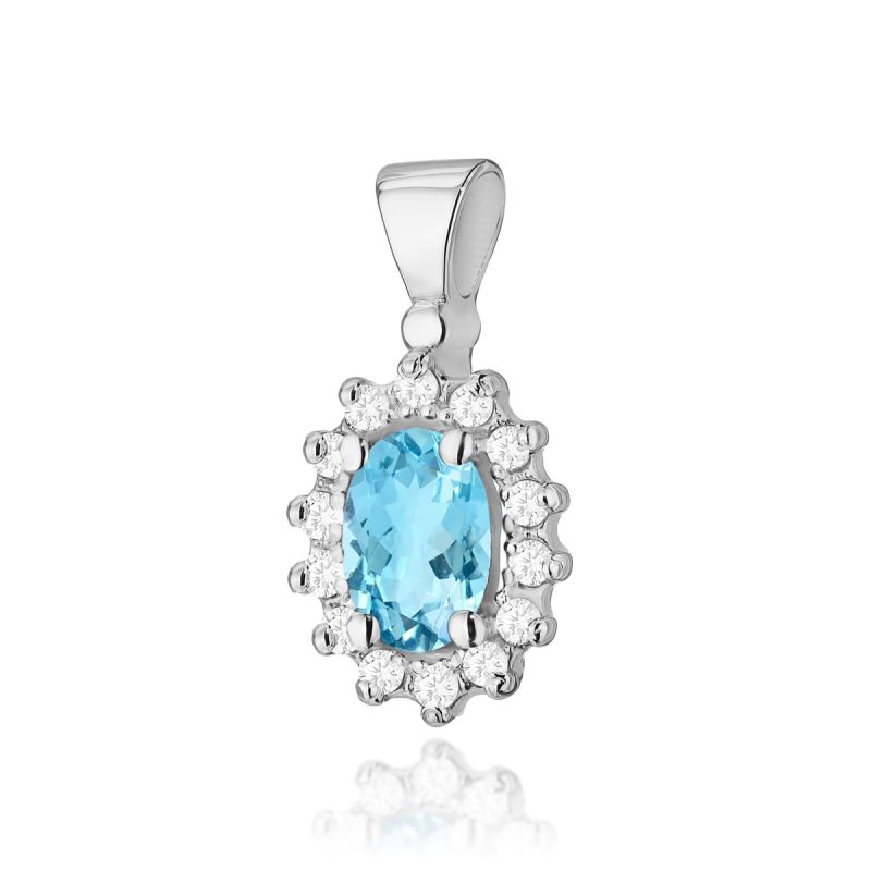 Z182 Topaz prívesok 0,50ct biele zlato Au 585/1000 2