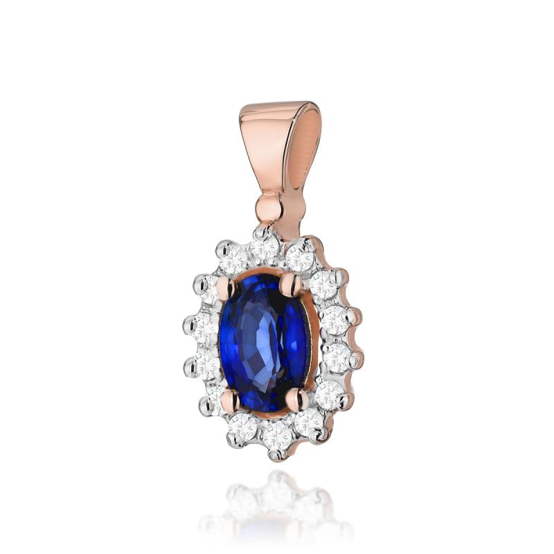 Z182 Zafírový prívesok 0,70ct ružové zlato Au 585/1000 2