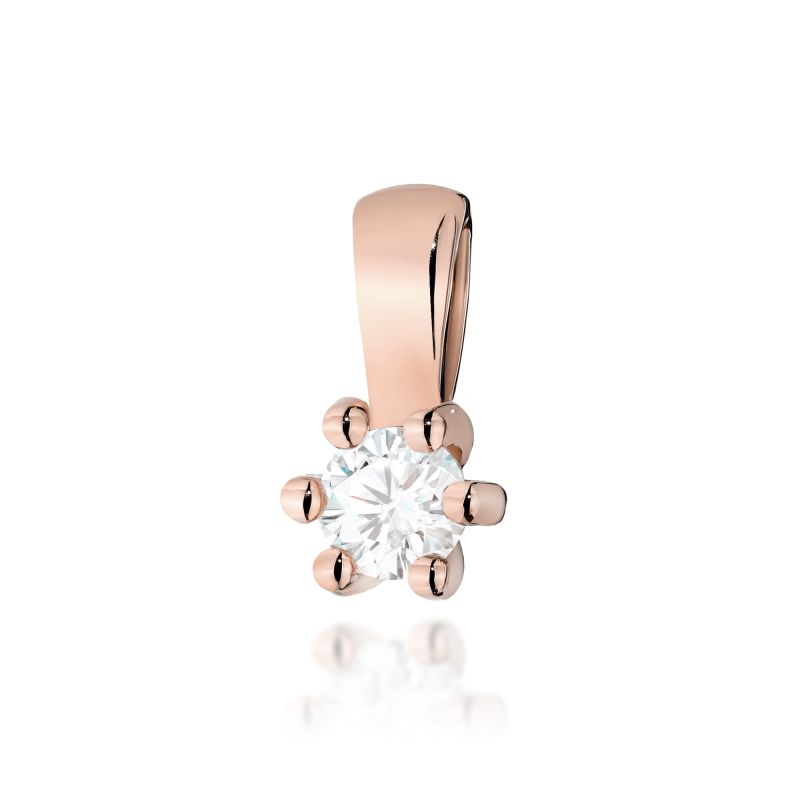 Z222 Diamantový prívesok 0.10ct ružové zlato Au 585/1000 2