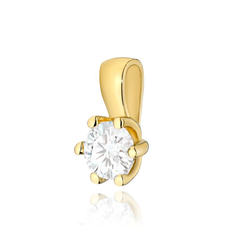 Z222 Diamantový prívesok 0,30ct žlté zlato Au 585/1000 2