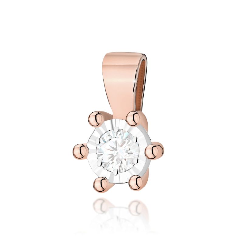 Z222BT Diamantový prívesok 0.08ct ružové zlato Au 585/1000 2