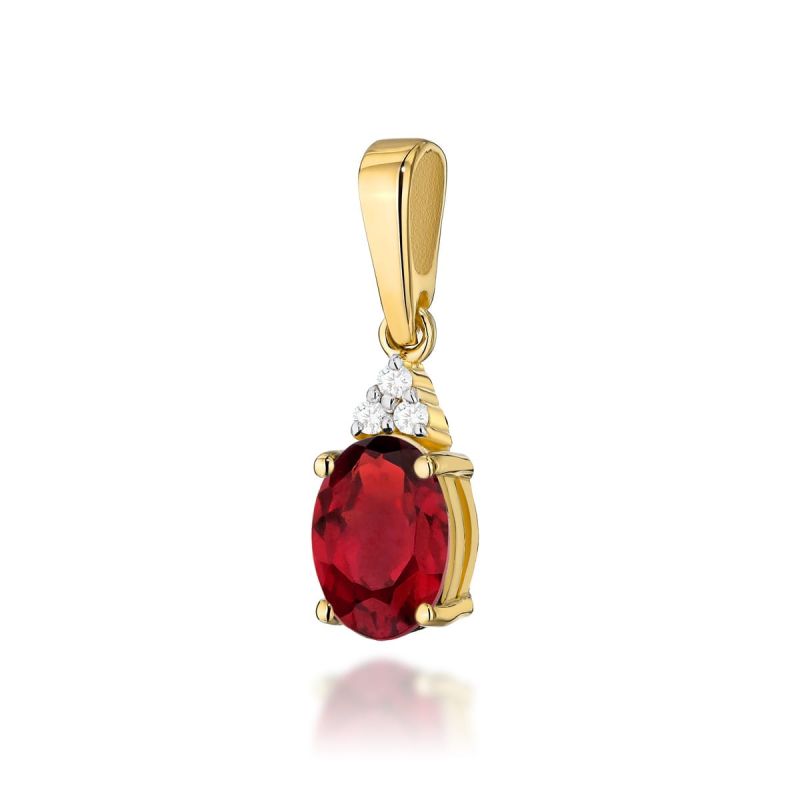 Z308 Ruby prívesok 1.00ct žlté zlato Au 585/1000 2