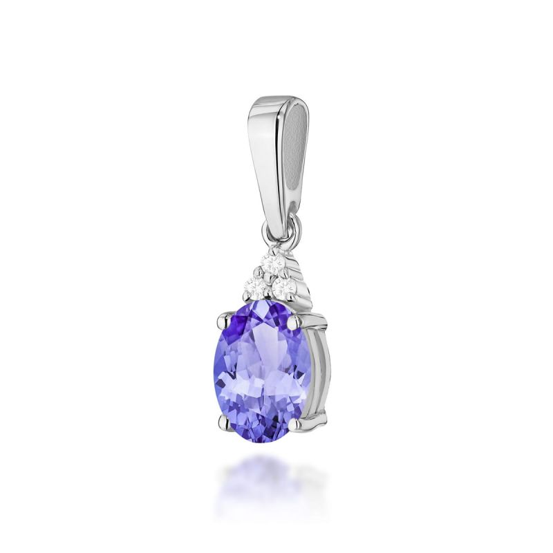 Z308 Tanzanite prívesok 0.70ct biele zlato Au 585/1000 2