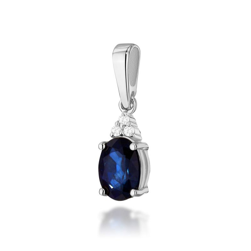 Z308 Zafírový prívesok 0,90ct biele zlato Au 585/1000 2