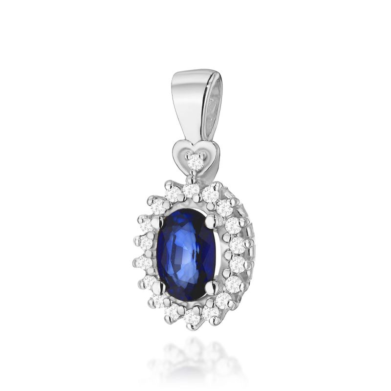 Z312 Zafírový prívesok 0,70ct biele zlato Au 585/1000 2