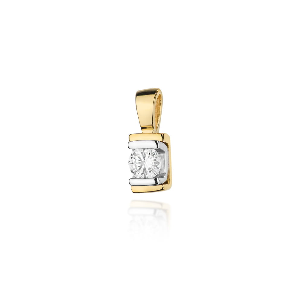 Z343 Diamantový prívesok 0.10ct žlté zlato Au 585/1000 2
