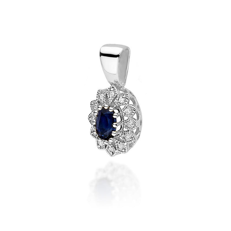 Z354 Zafírový prívesok 0,70ct biele zlato Au 585/1000 2