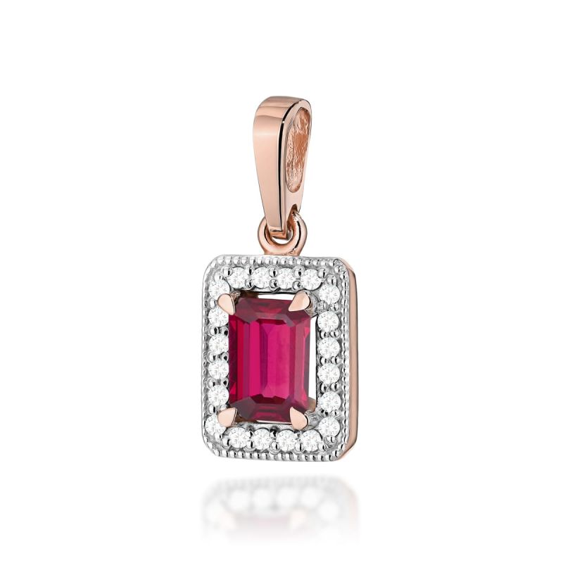 Z422 Ruby prívesok 0.80ct ružové zlato Au 585/1000 2