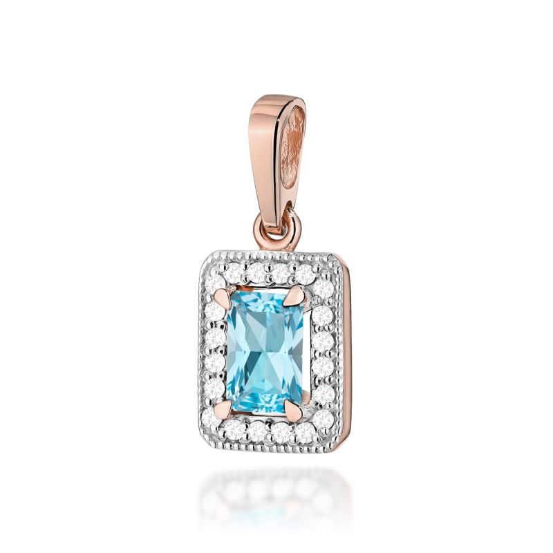 Z422 Topaz prívesok 0.65ct ružové zlato Au 585/1000 2