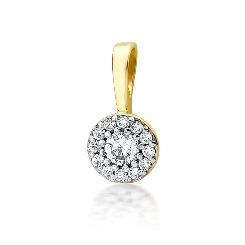 Z443 Diamantový prívesok 0.12ct žlté zlato Au 585/1000 2