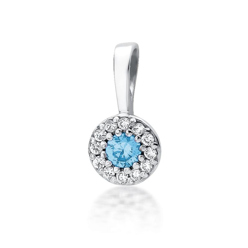 Z443 Topaz prívesok 0.15ct biele zlato Au 585/1000 2