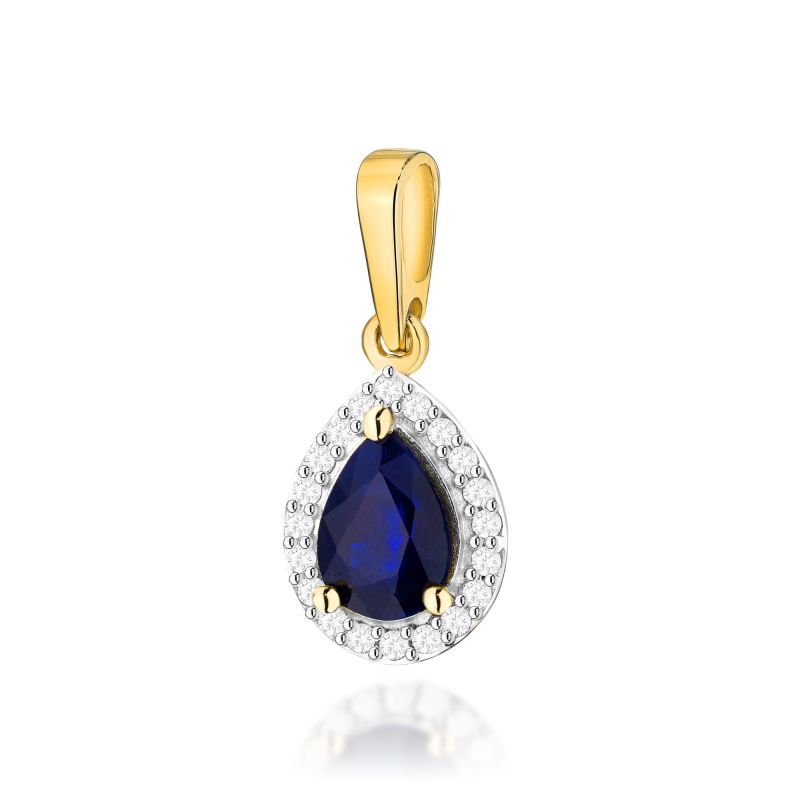 Z455 Zafírový prívesok 0,60ct žlté zlato Au 585/1000 2