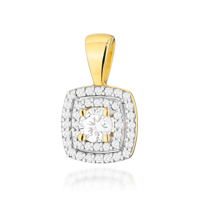 Z506 prívesok s diamantmi, žlté zlato Au 585/1000 2