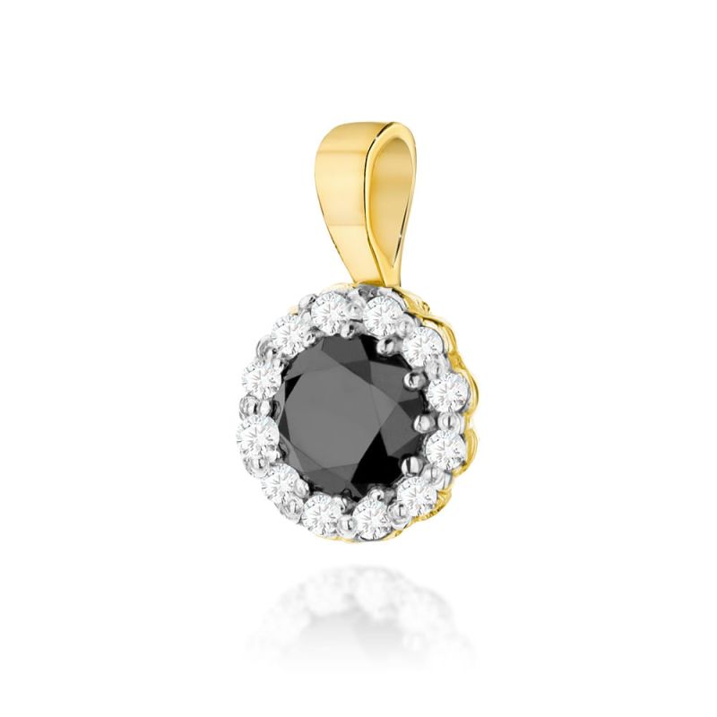 Z510 prívesok Black Diamond 0,50ct žlté zlato Au 585/1000 2