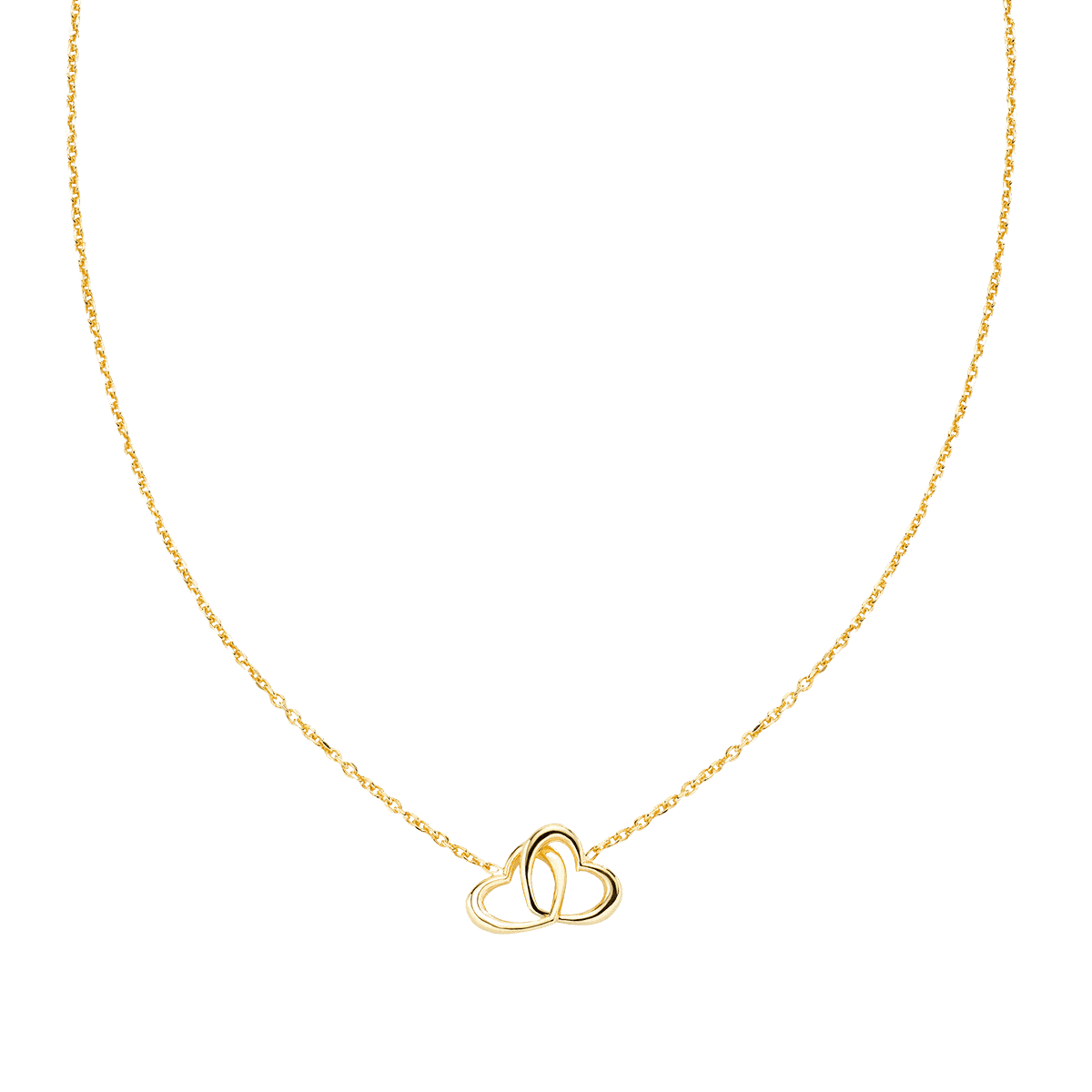 Dámsky náhrdelník AMEN so zlatými prepletenými srdiečkami 2